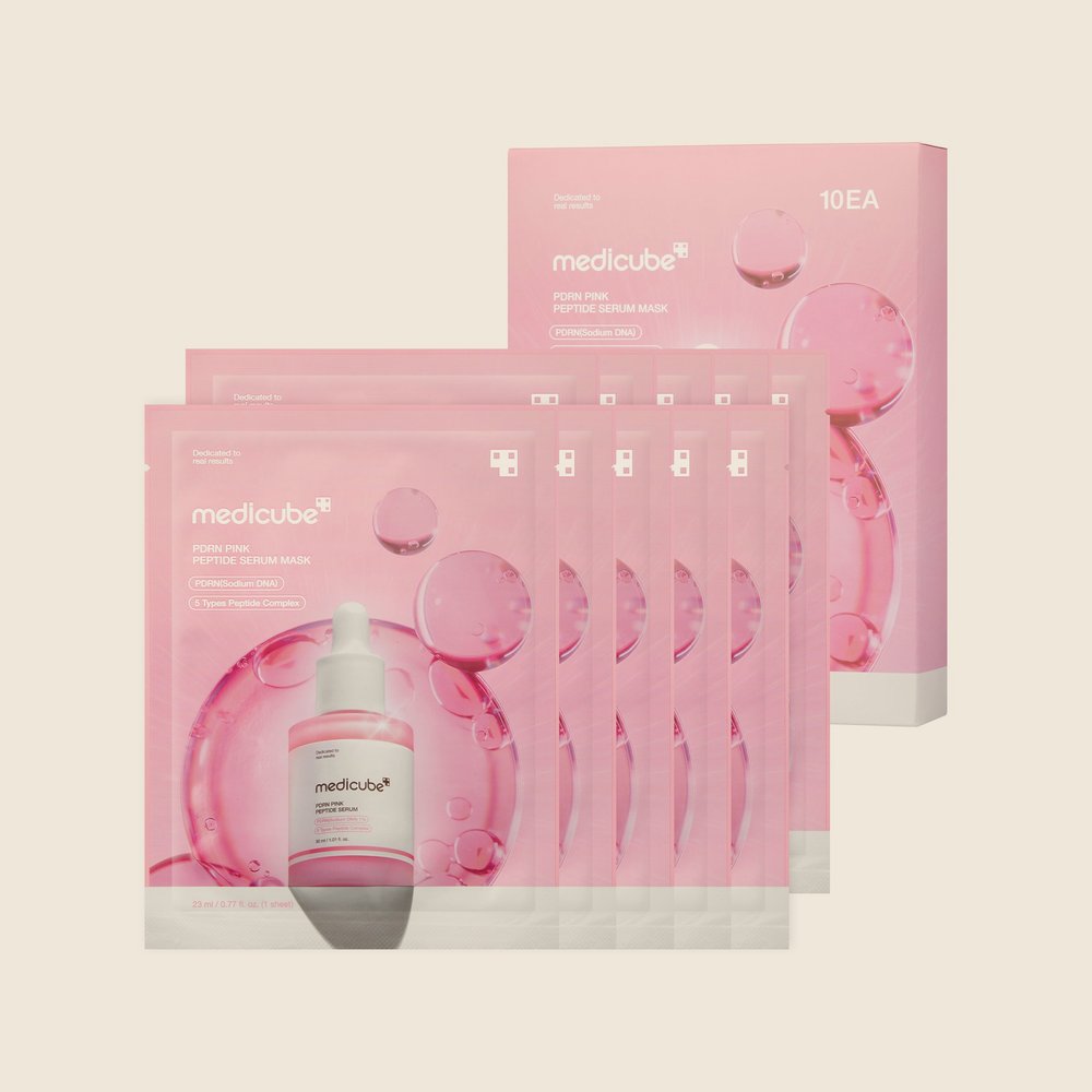 Medicube PDRN Pink Peptide Ampoule Mask — 6 unidades — Medicube